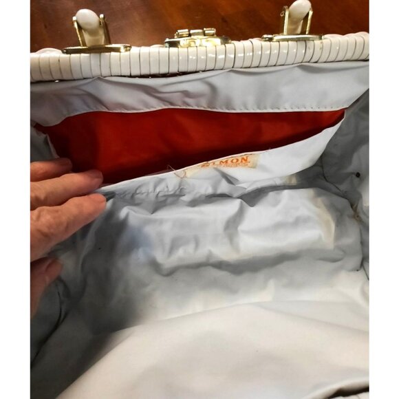 Vintage Simon by Ernest Blum Woven Purse Hong Kong with Pair Vintage White Glove - Picture 11 of 16